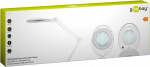 Goobay LED-forstørrelseslampe med klips, 8 W, hvit 650 lm, 127 mm glasslinse, 1,75x forstørrelse, 3 dioptrier