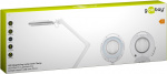 Goobay LED-forstørrelseslampe med klips, 9 W, hvit 80-730 lm, dimbar, 127 mm krystallglasslinse, 1,75x forstørrelse, 3 dioptrier