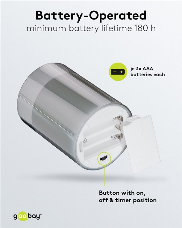 Goobay LED ekte vokslys i glass, 7,5 x 10 cm vakker og trygg belysningsløsning for mange områder som hjem og loggia, kontorer eller skoler Goobay LED ekte vokslys i glass, 7,5 x 10 cm vakker og trygg belysningsløsning for mange områder som hjem og loggia, kontorer eller skoler