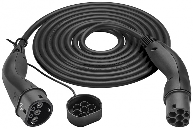 LAPP MOBILITY HELIX Type 2-ladekabel, opptil 7,4 kW, m, svart (5555935002) 32 A, 1-faset, for lading av hybrid- og elbiler med Type 2-tilkobling