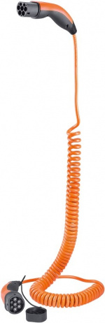 LAPP MOBILITY Type 2 spiralladekabel, opptil 11 kW, m, oransje (5555936025) 20 A, 3-faset, for lading av hybrid- og elbiler med Type 2-tilkobling