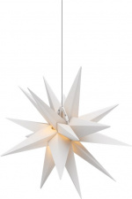 Goobay LED julestjerne 3D, Ø 56 cm, 4,5 V utendørs transformator med timer og 18 spisser, varmhvit (3000 K), værbestandig plast (IP44), kabel 9,5 m