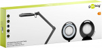 Goobay LED-forstørrelseslampe med klips, 9 W, svart 80-730 lm, dimbar, 127 mm krystallglasslinse, 1,75x forstørrelse, 3 dioptrier