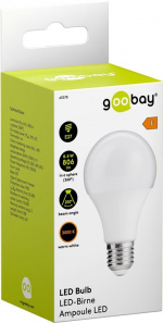 Goobay LED-lampe, 8,5 W E27-sokkel, varmhvit, ikke-dimbar