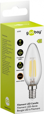 Goobay LED-pære med glødetråd, 6 W E14-sokkel, varmhvit, ikke-dimbar Goobay LED-pære med glødetråd, 6 W E14-sokkel, varmhvit, ikke-dimbar