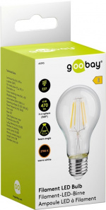 Goobay LED-pære med glødetråd, 4 W sokkel E27, varmhvit, ikke-dimbar Goobay LED-pære med glødetråd, 4 W sokkel E27, varmhvit, ikke-dimbar