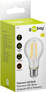 Goobay LED-lampe med glødetråd, 11 W sokkel E27, varmhvit, ikke-dimbar