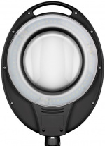 Goobay LED-forstørrelseslampe med klips, 8 W, svart 650 lm, 127 mm krystallglasslinse, 1,75x forstørrelse, 3 dioptrier