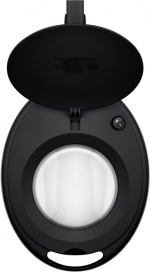 Goobay LED-forstørrelseslampe med klips, 8 W, svart 650 lm, 127 mm krystallglasslinse, 1,75x forstørrelse, 3 dioptrier