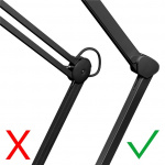 Goobay LED-forstørrelseslampe med klips, 8 W, svart 650 lm, 127 mm krystallglasslinse, 1,75x forstørrelse, 3 dioptrier