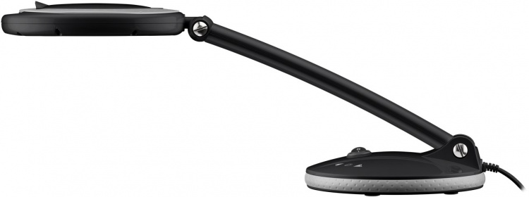 Goobay LED-forstørrelseslampe med stativ, 6 W, svart 80-450 lm, dimbar, 100 mm glasslinse, 1,75x forstørrelse, 3 dioptrier