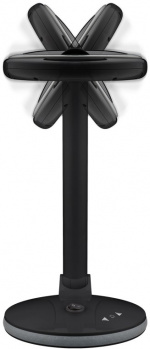 Goobay LED-forstørrelseslampe med stativ, 6 W, svart 80-450 lm, dimbar, 100 mm glasslinse, 1,75x forstørrelse, 3 dioptrier