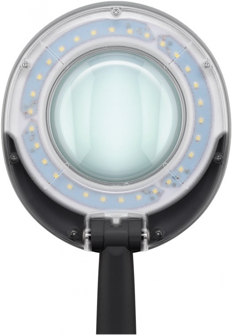 Goobay LED-forstørrelseslampe med stativ, 6 W, svart 450 lm, 100 mm glasslinse, 1,75x forstørrelse, 3 dioptrier Goobay LED-forstørrelseslampe med stativ, 6 W, svart 450 lm, 100 mm glasslinse, 1,75x forstørrelse, 3 dioptrier