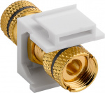 Goobay Keystone-modul, høyttaler 16,2 mm bredde, polklemme > gjenget stikkontakt, svart