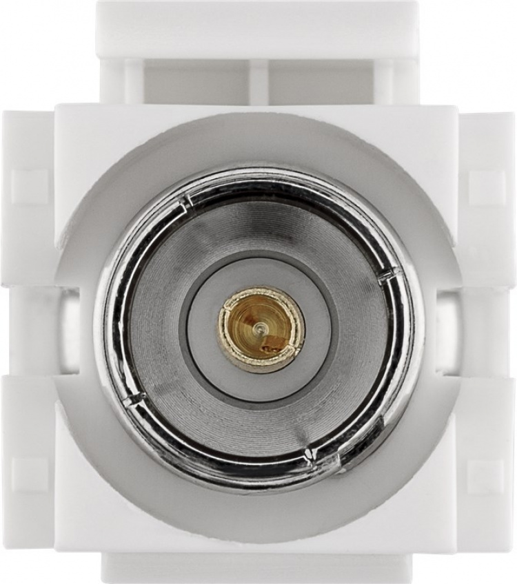 Goobay Keystone-modul, SAT/antenne, innfelt IEC/koaksialstikkontakt > F-stikkontakt 90°