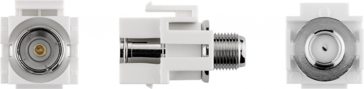 Goobay Keystone-modul, SAT/antenne, innfelt IEC/koaksialstikkontakt > F-stikkontakt 90°