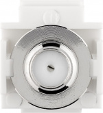 Goobay Keystone-modul, SAT/antenne, innfelt montering IEC/koaksialplugg > F-kontakt 90°