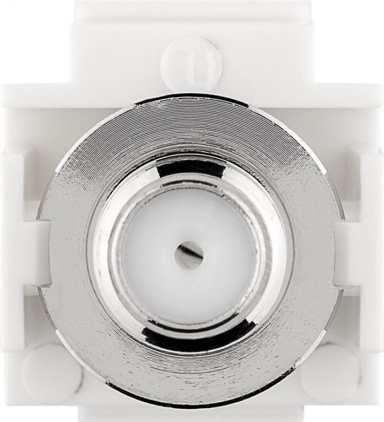 Goobay Keystone-modul, SAT/antenne, innfelt montering IEC/koaksialplugg > F-kontakt 90°