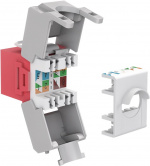 Goobay Keystone-modul RJ45 CAT 6A, UTP 16,5 mm bred, krokodilletype, klemlist for verktøyfri IDC-montering Goobay Keystone-modul RJ45 CAT 6A, UTP 16,5 mm bred, krokodilletype, klemlist for verktøyfri IDC-montering