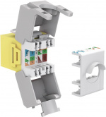 Goobay Keystone-modul RJ45 CAT 6A, UTP 16,5 mm bred, krokodilletype, klemlist for verktøyfri IDC-montering Goobay Keystone-modul RJ45 CAT 6A, UTP 16,5 mm bred, krokodilletype, klemlist for verktøyfri IDC-montering