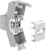 Goobay Keystone-modul RJ45 CAT 6A, UTP 16,5 mm bred, krokodilletype, klemlist for verktøyfri IDC-montering