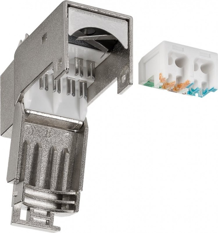 Goobay Keystone-modul RJ45 CAT 6, STP, 250 MHz, 17,0 mm bred, krokodilletype, for verktøyfri IDC-montering, snap-in-system