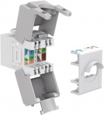 Goobay Keystone-modul RJ45 CAT 6A, UTP 16,5 mm bred, krokodilletype, klemlist for IDC-montasje uten verktøy