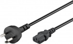 Goobay IEC-kabel Danmark type K, 2 m, svart Danmark-plugg (type K, IEC 60906-1) > C13-apparatkontakt (IEC-plugg)