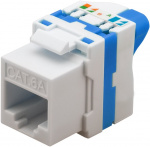 Goobay Keystone-modul RJ45 CAT 6A, UTP 16,7 mm bred, klemlist for IDC-montering (uten verktøy), roterbart feste