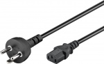 Goobay IEC-kabel Danmark type K, 2 m, svart Danmark-plugg (type K, IEC 60906-1) > C13-apparatkontakt (IEC-plugg)