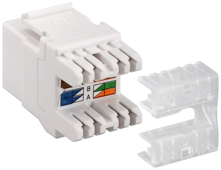 Goobay Keystone-modul RJ45 CAT 6, UTP, 250 MHz, 16,7 mm bred, RJ45-kontakt (8P8C).