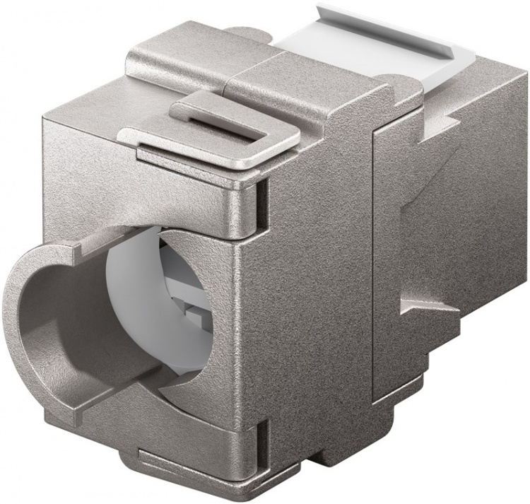 Goobay Keystone-modul RJ45 CAT 6A, STP 17,1 mm bred, Butterfly-type, klemlist for IDC-montering (uten verktøy)