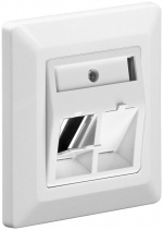 Goobay Keystone-nettverkskontakt med 2x RJ45-tilkobling for 2x RJ45 snap-in-moduler