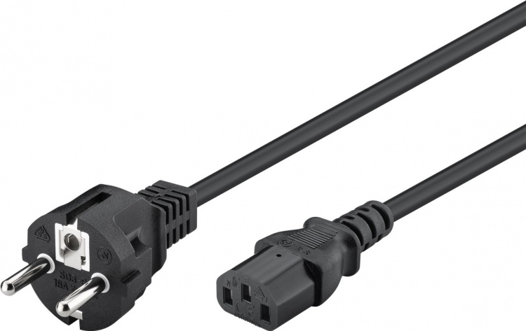 Goobay Tilkoblingskabel for kalde apparater, 5 m, svart Jordingsstift (type F, CEE 7/7) > Stikkontakt C13 (tilkobling av kaldt apparat) Goobay Tilkoblingskabel for kalde apparater, 5 m, svart Jordingsstift (type F, CEE 7/7) > Stikkontakt C13 (tilkobling av kaldt apparat)