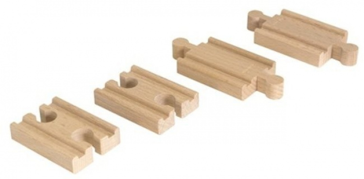 Brio 33393 - Rette skinner, ekstra korte, 4stk