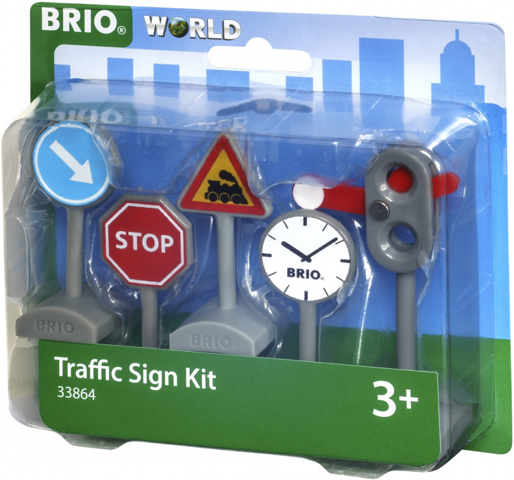Brio World 33864 - Sett med trafikkskilt 5 stk