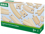 Brio 33402 - Forlengelsessett for spor og sporveksler, 16 deler