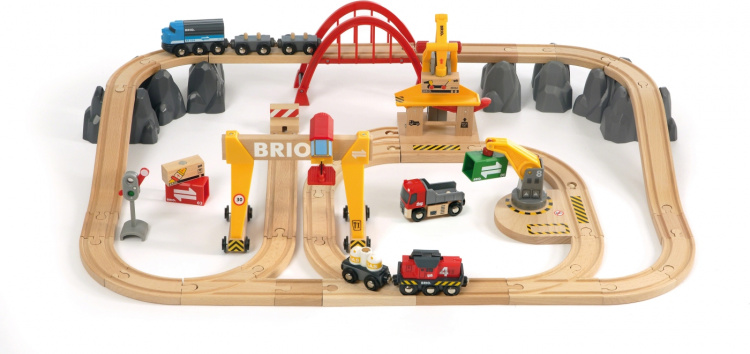 Brio World 33097 - Deluxe gods- og jernbanesett