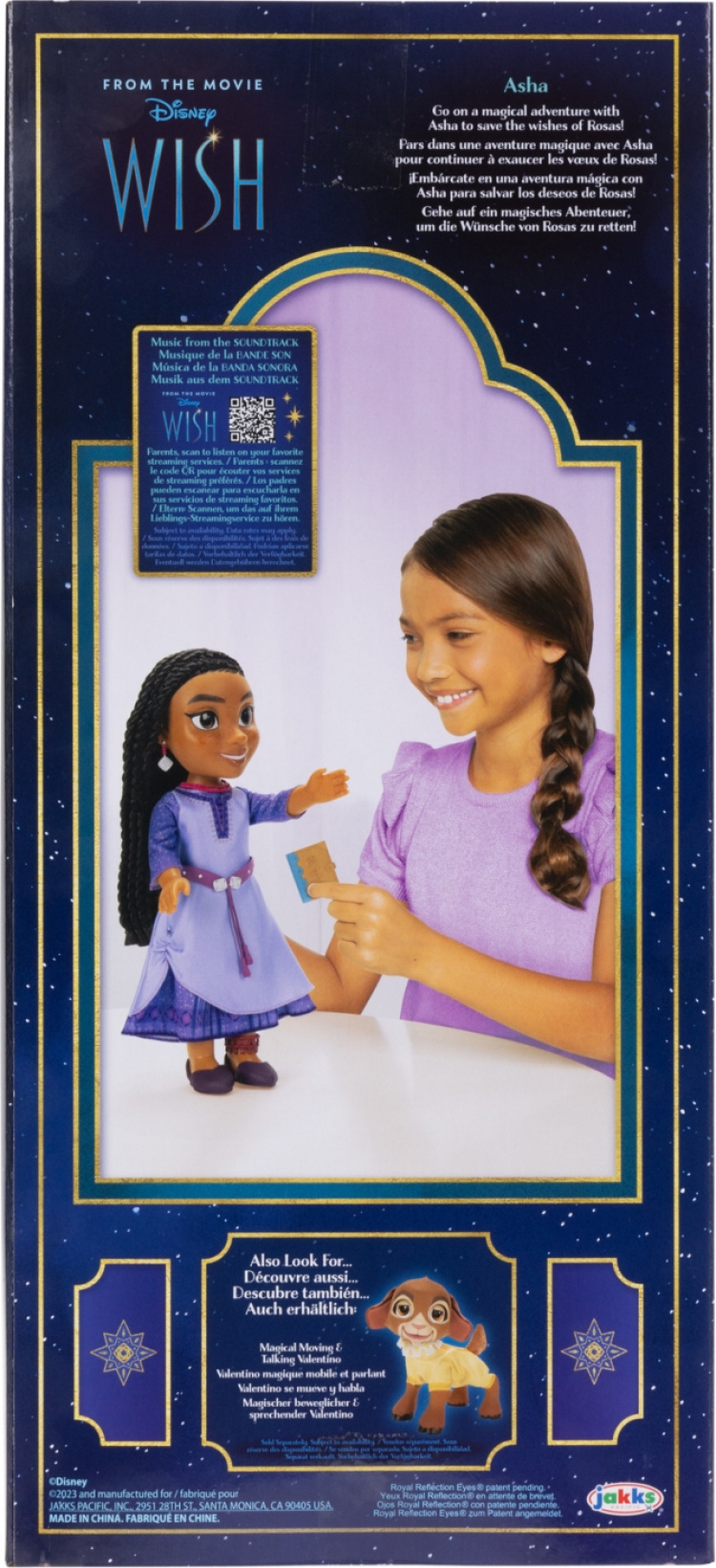 Disney WISH - Asha dukke 38cm, Lilla