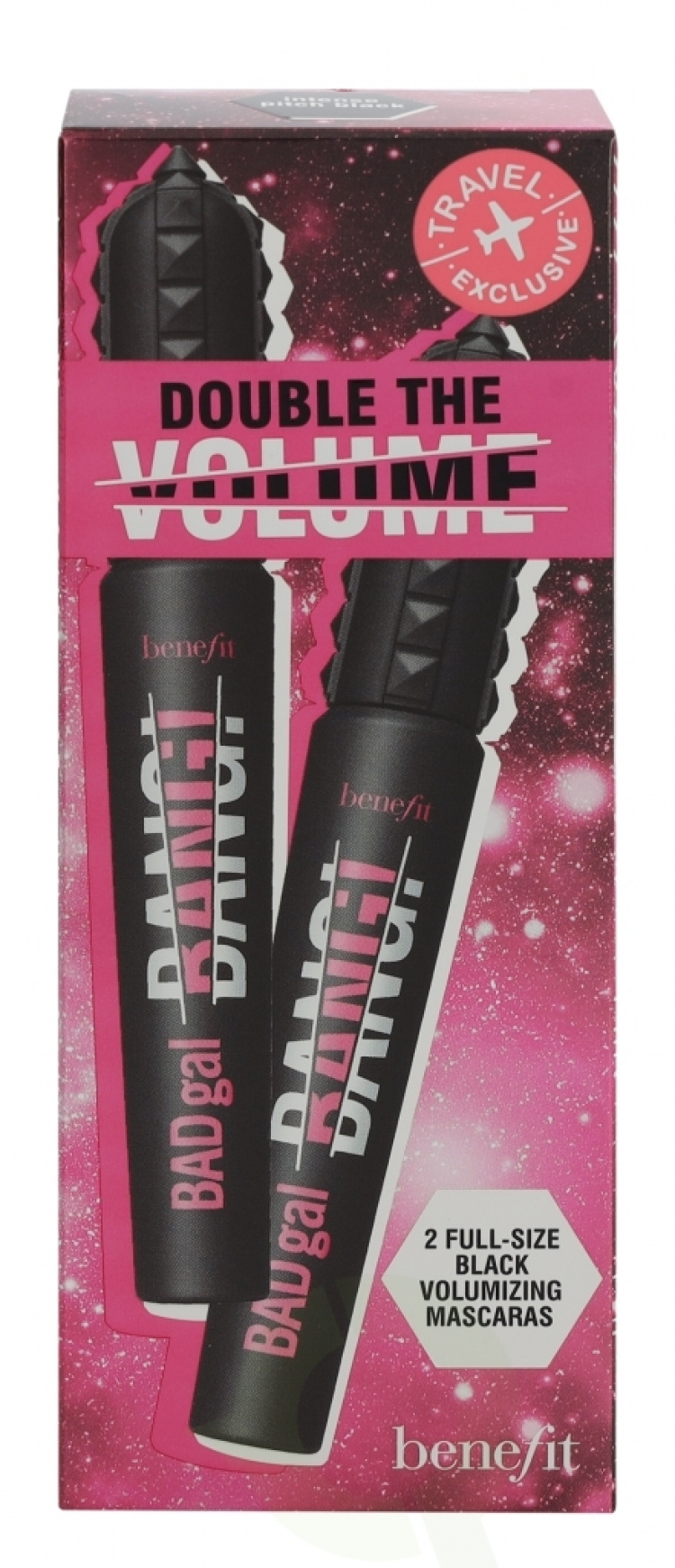 Benefit Duo Set: Badgal Bang! Volumizing Mascara 17 gr #1 Intense Pitch Black - 2x8,5gr