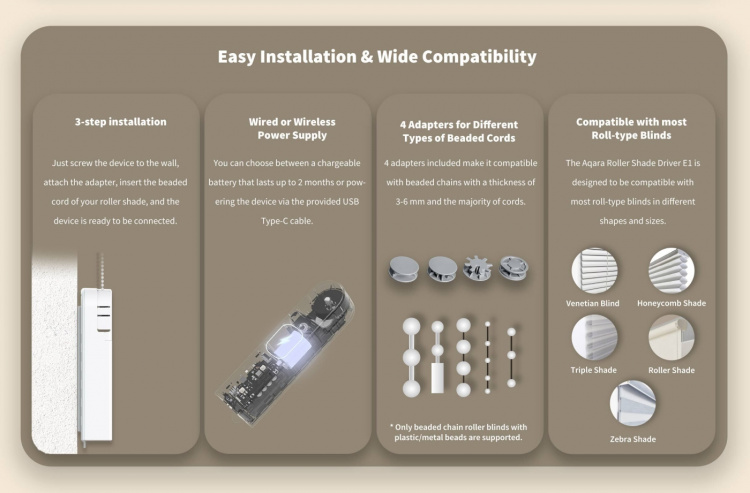 Aqara Driver for rullegardin E1 gardinstyring