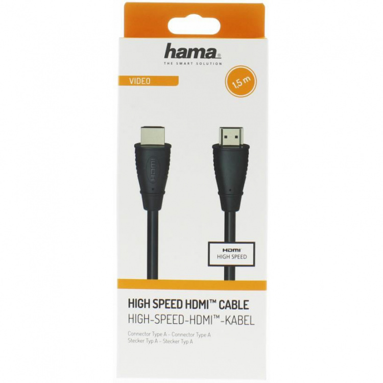 Hama HDMI-kabel svart 1,5 m