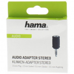 Hama Audio Adapter 3.5mm Hann-2.5mm Hunn Stereo ST