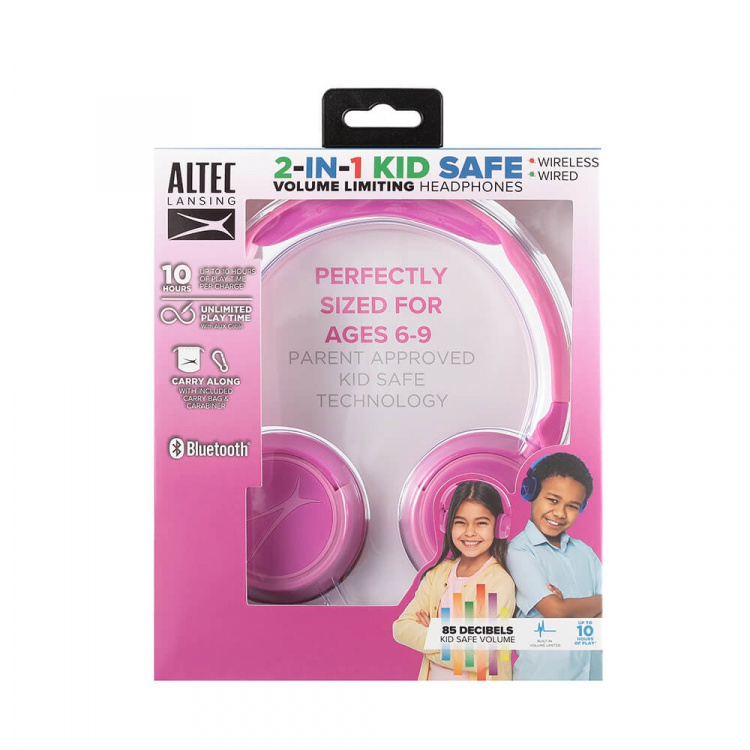 Altec Lansing Øretelefoner Kids Trådløs 2i1 On-Ear Rosa Altec Lansing Øretelefoner Kids Trådløs 2i1 On-Ear Rosa