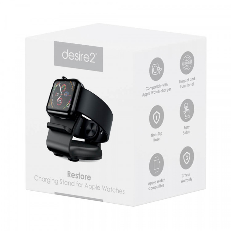 Desire2 Ladestativ Restore til Apple Watch Svart Desire2 Ladestativ Restore til Apple Watch Svart
