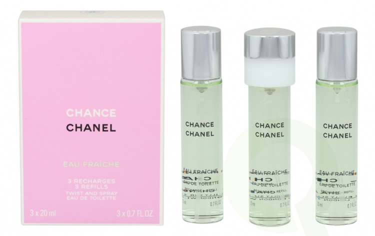 Chanel Chance Eau Fraiche Giftset 60 ml, 3x Edt Spray Refill 20Ml - Twist and Spray
