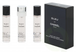 Chanel Bleu De Chanel Pour Homme Gavesett 60 ml, 3x Edp Spray 20 ml Refill - Reisesprayer