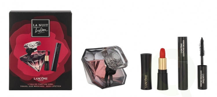 Lancome Tresor La Nuit Giftset 55.6 ml Edp Spray 50ml/Hypnose Drama Mascara 4ml/L\'absolu Rouge Drama Matte Mini Lipstick 1,6gr