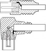 Goobay Vinklet antennekabel (koaksialplugg > koaksialstikkontakt 90°, 5 m