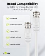 Goobay SAT-antennekabel ( F-plugg > F-plugg ), 5 m